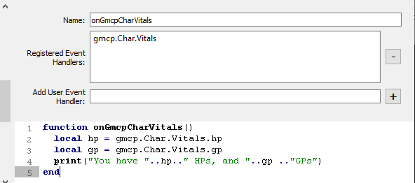 Event Handler from the GUI
